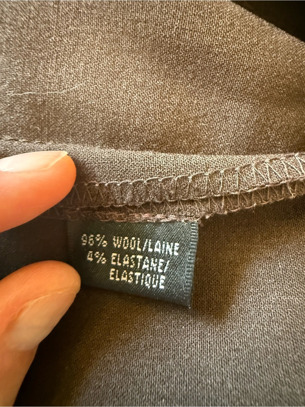 Lafayette 148 New York Brown Wool Blend Straight Leg Career Dress Pants 8 - Picture 8 of 9